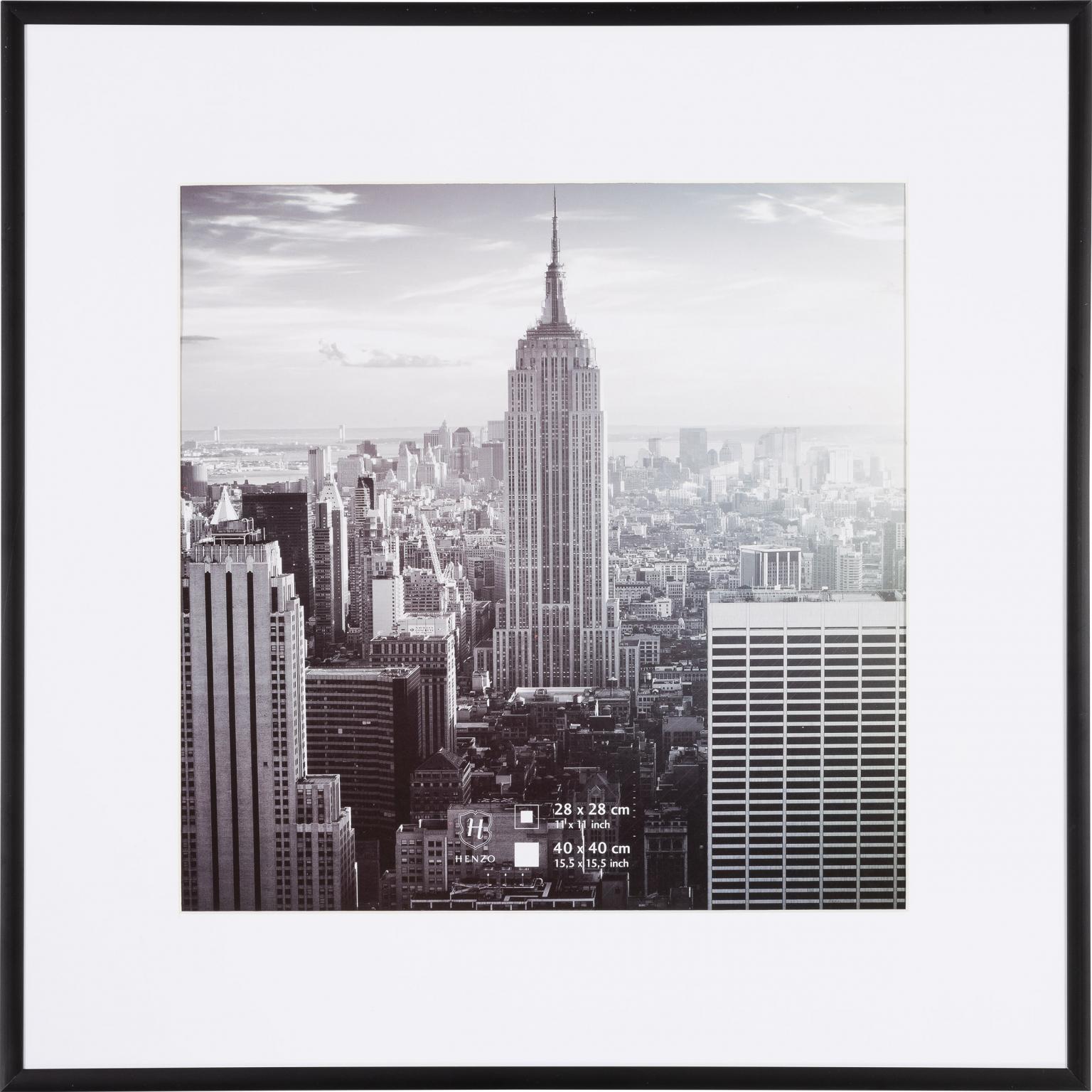 Fotolijst - Henzo - Manhattan - Fotomaat 40x40 cm - Zwart
