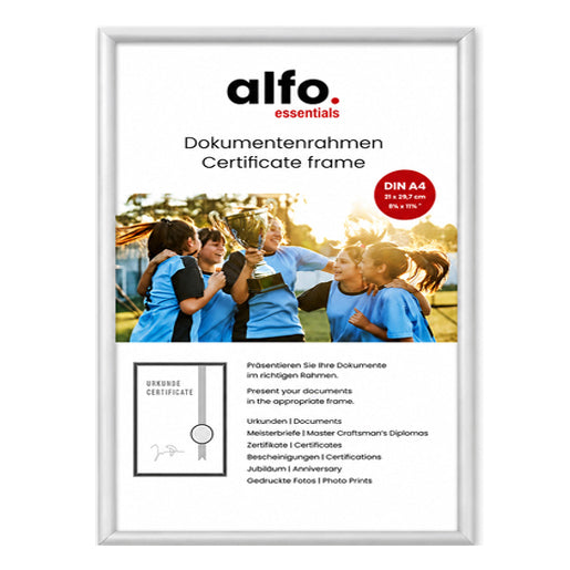 alfo. Tibet A4 zilver-mat, aluminium fotolijst