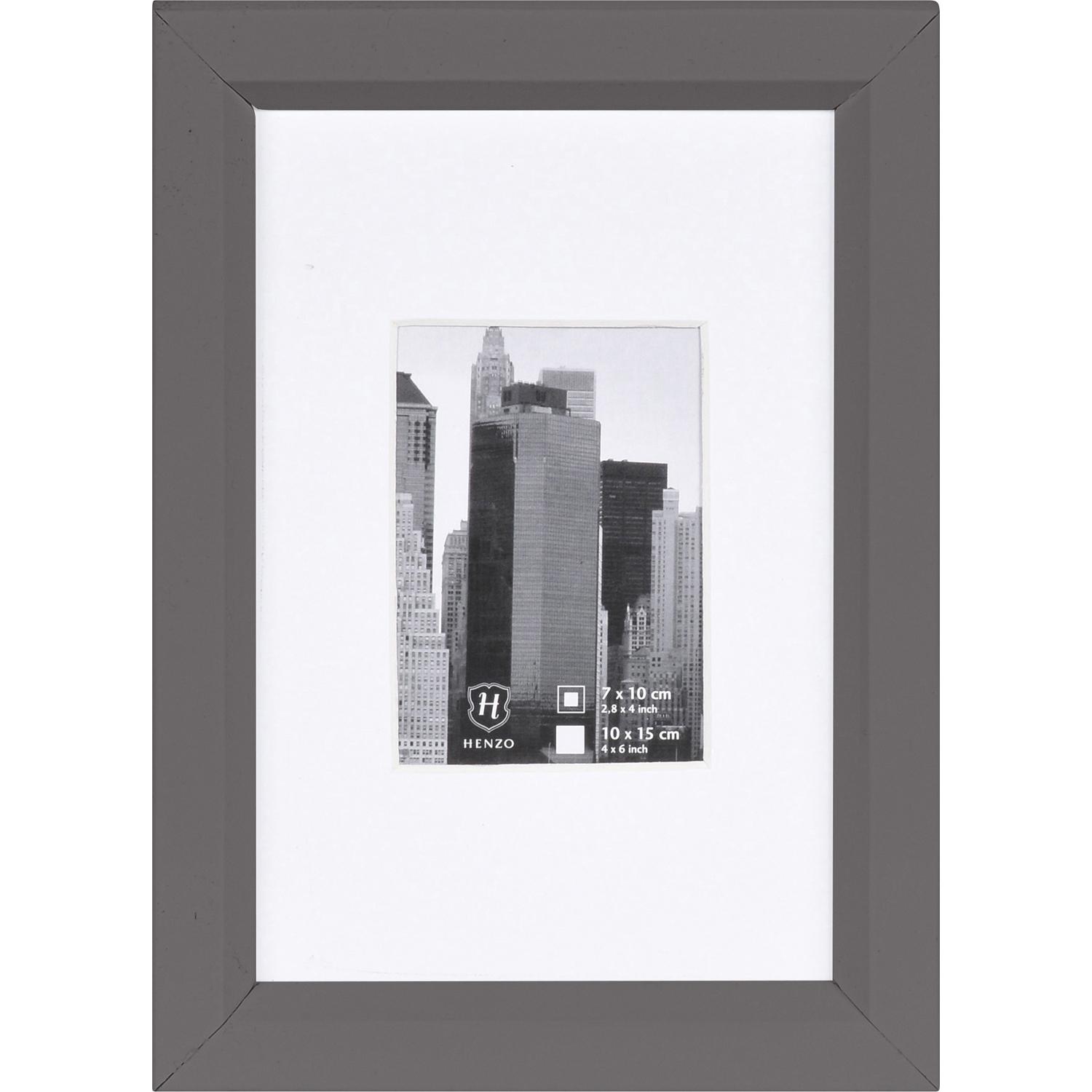 Fotolijst - Henzo - Metallica - Fotomaat 10x15 cm - Donkergrijs