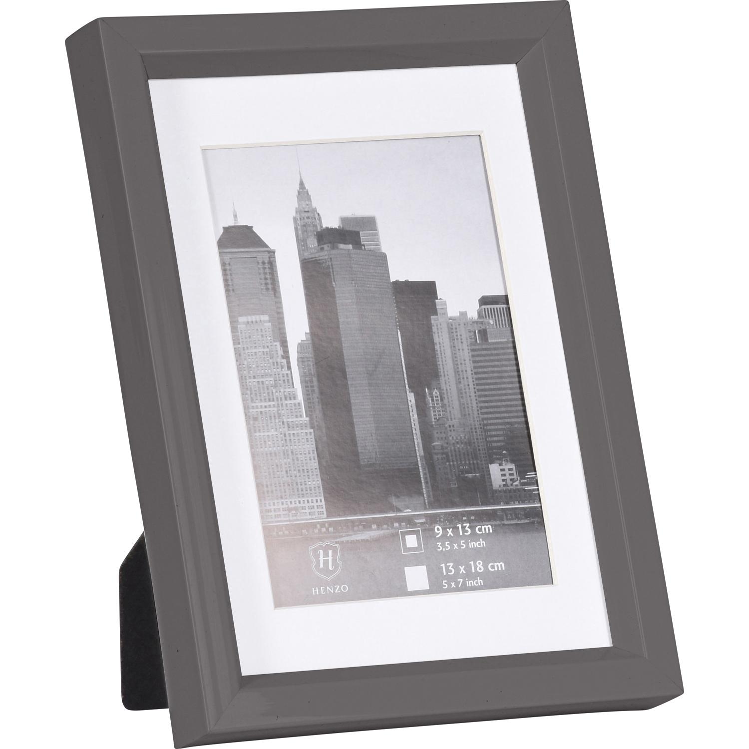 Fotolijst - Henzo - Metallica - Fotomaat 13x18 cm - Donkergrijs