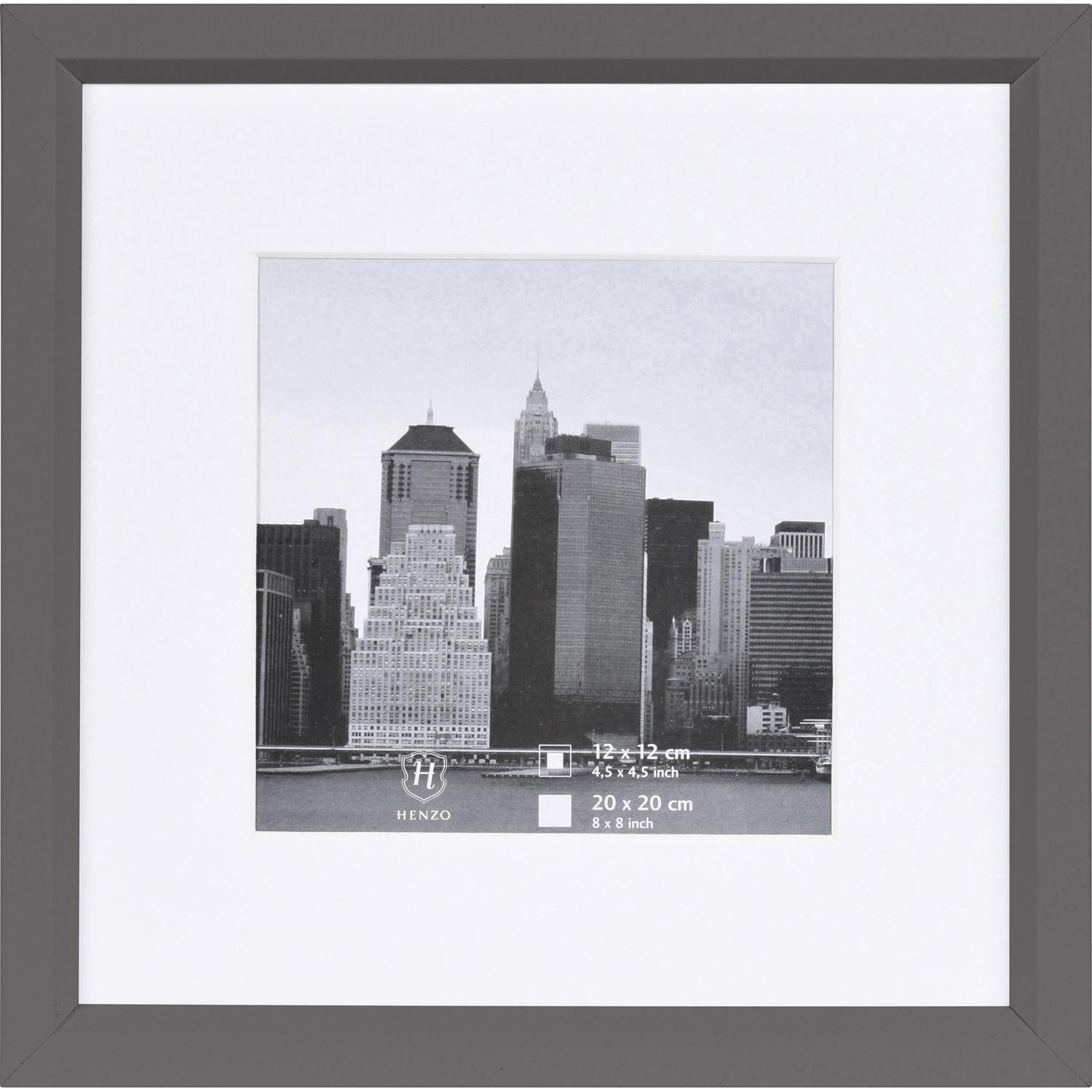 Fotolijst - Henzo - Metallica - Fotomaat 20x20 cm - Donkergrijs