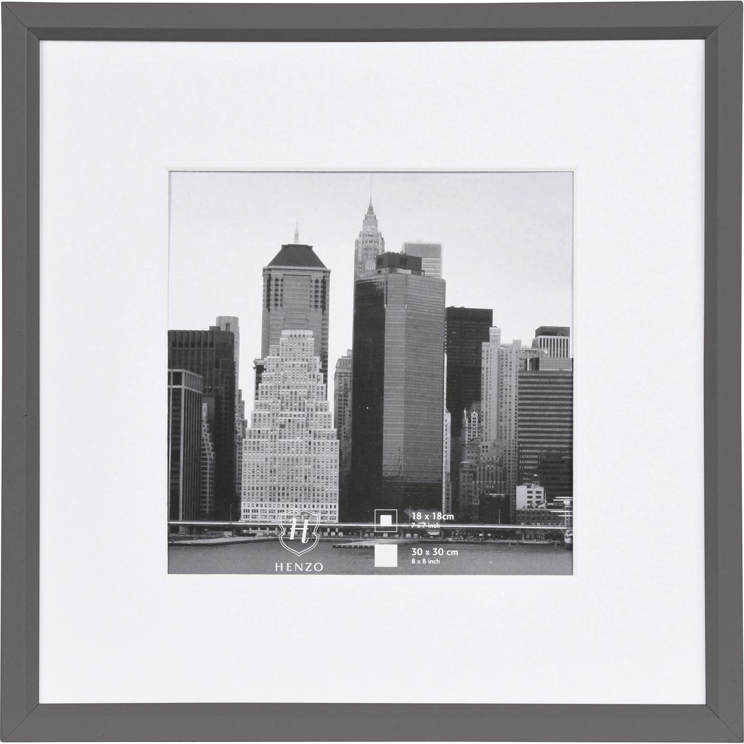Fotolijst - Henzo - Metallica - Fotomaat 30x30 cm - Donkergrijs