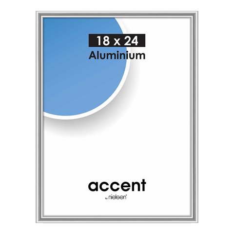Nielsen Fotolijst 53423 Accent Glanzend Zilver 18x24 cm