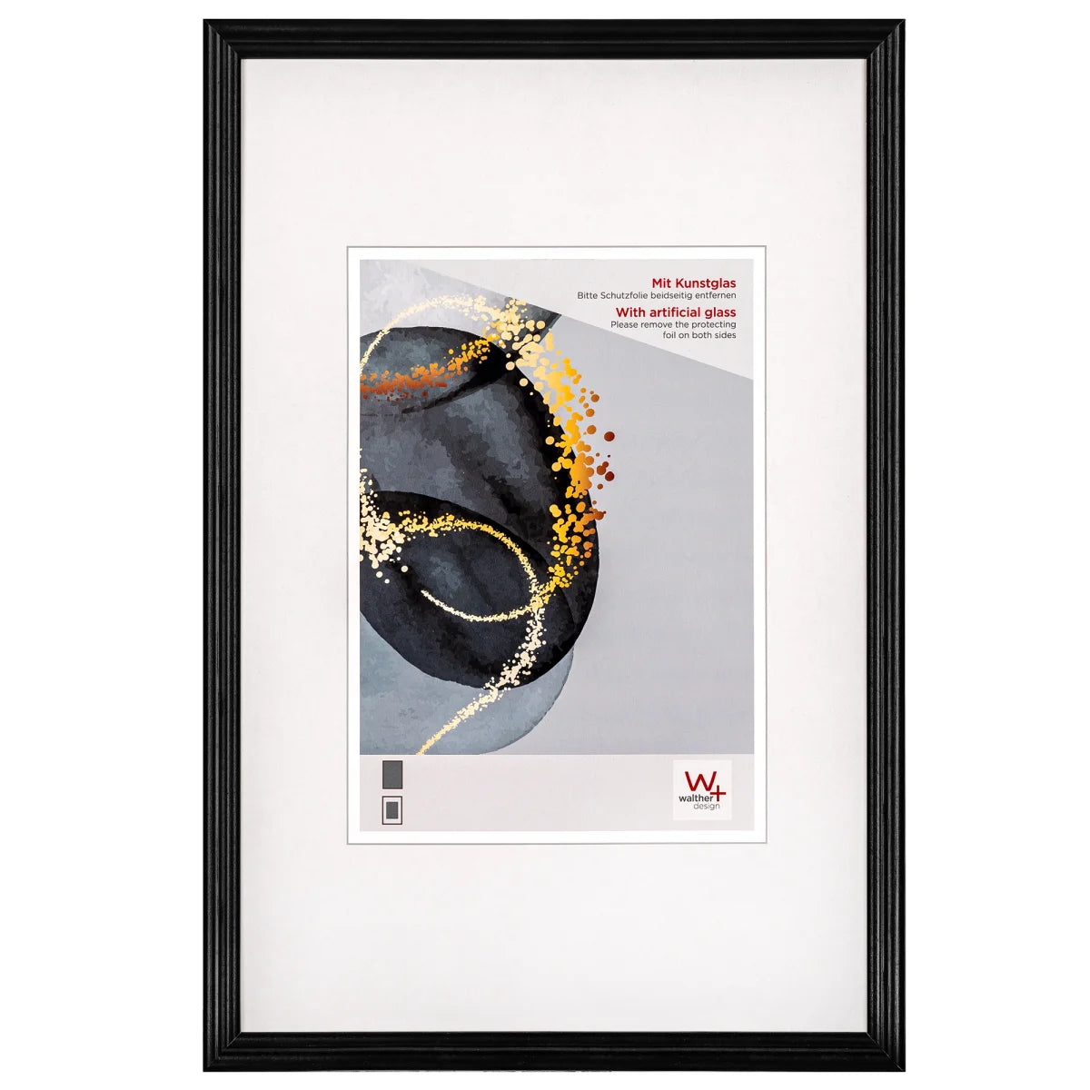 Select fotolijst Kunstglas 10x15 zwart