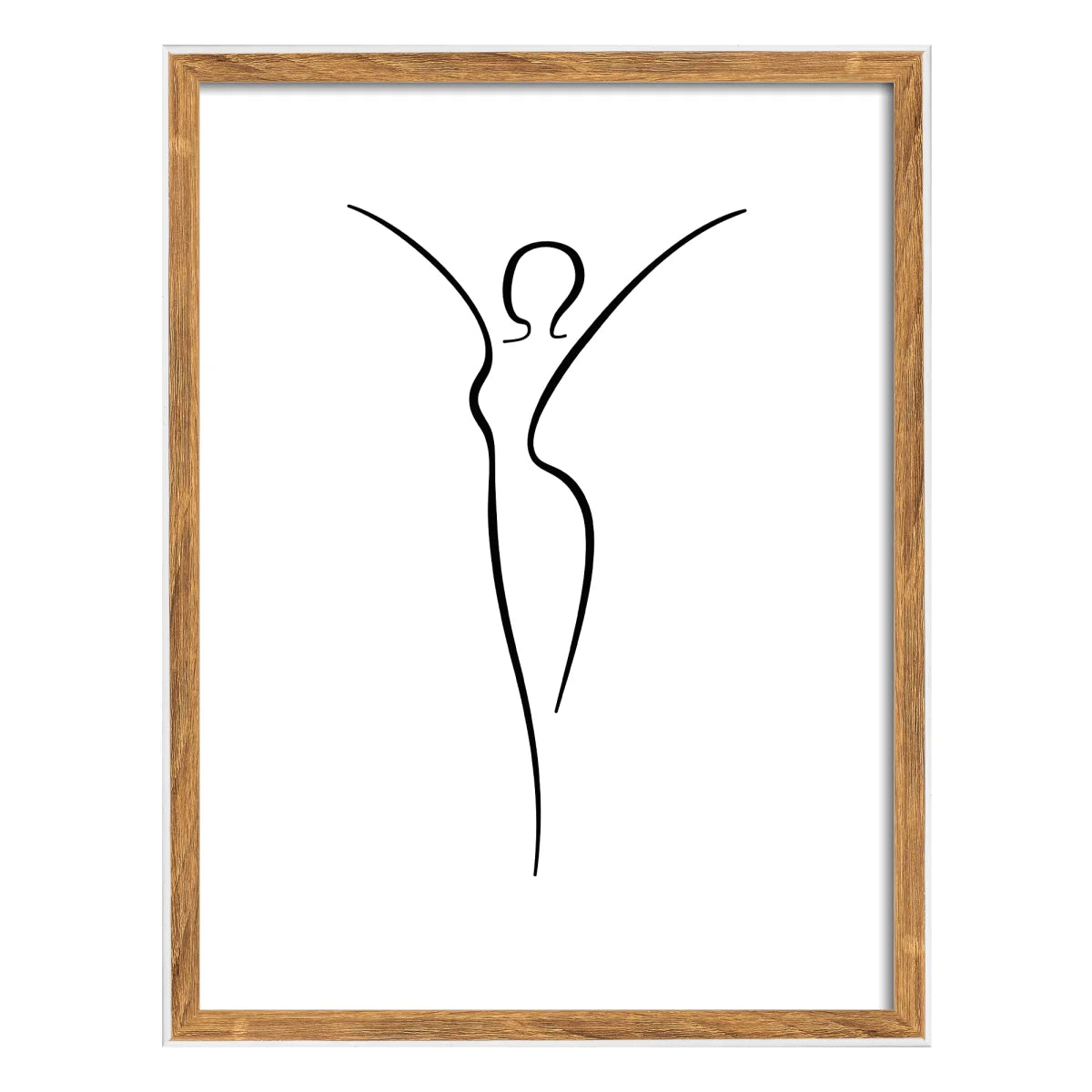 Silhouette fotolijst 30x40 naturel