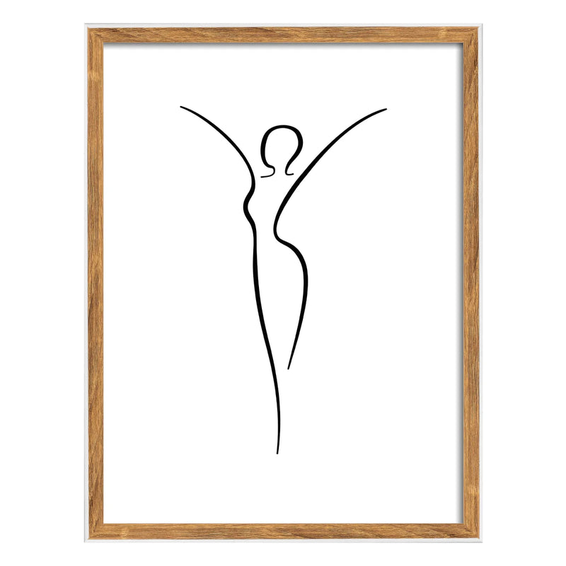 Silhouette fotolijst 30x40 naturel