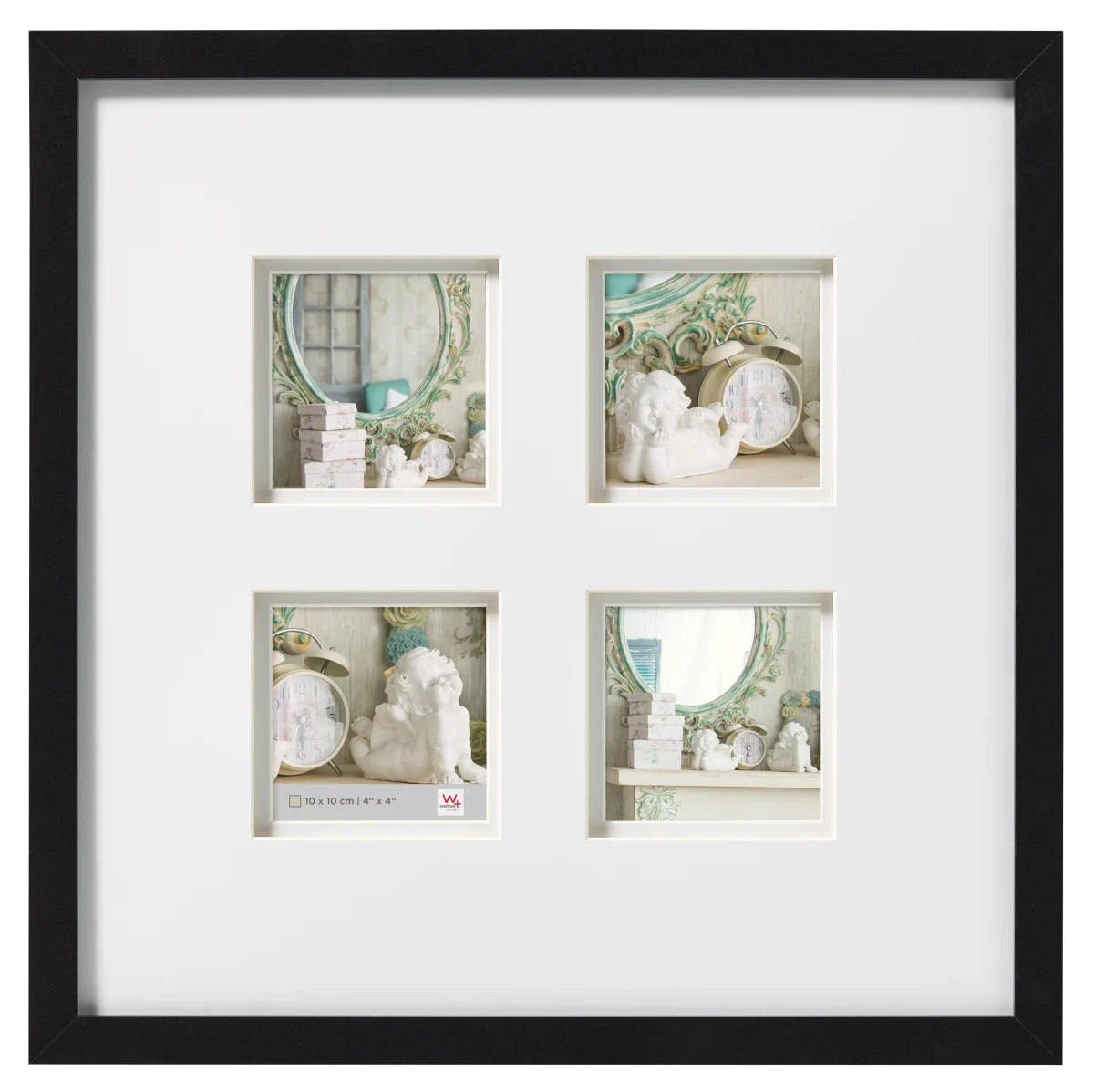 Stockholm 3D 40x40 zwart dubbel passe-partout [1x10x15]