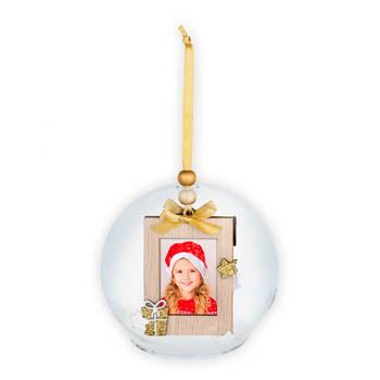Zep Foto Kerstbal Voski Gold CH38G  2x3,5x4,5 cm