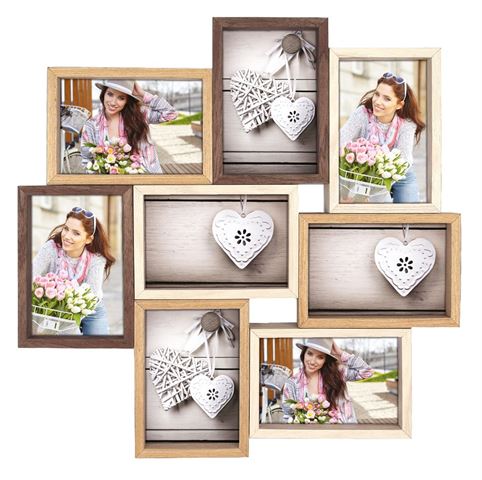 Zep Houten Collage Fotolijst TY013 Montreaux  voor 8 Foto s