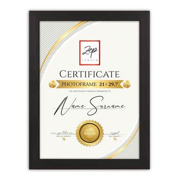 Zep V4721B Certificate zwart 21x29,7 [A4]