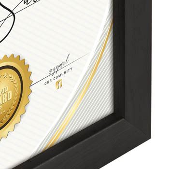 Zep V4729B Certificate zwart 29,7x42 [A3]