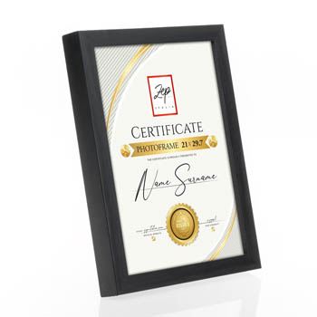 Zep V4729B Certificate zwart 29,7x42 [A3]